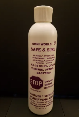 8 oz Bottles of Safe & Sure Gel