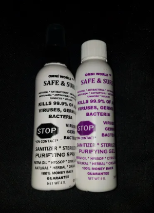 (1) 8 oz Bottles of Safe And Sure Spray